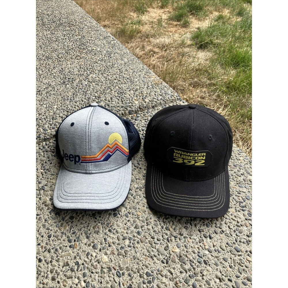 Wrangler Rubicon 392 Jeep Snapback Cap And Jeep Mesh Hat Rainbow Lot Of 2